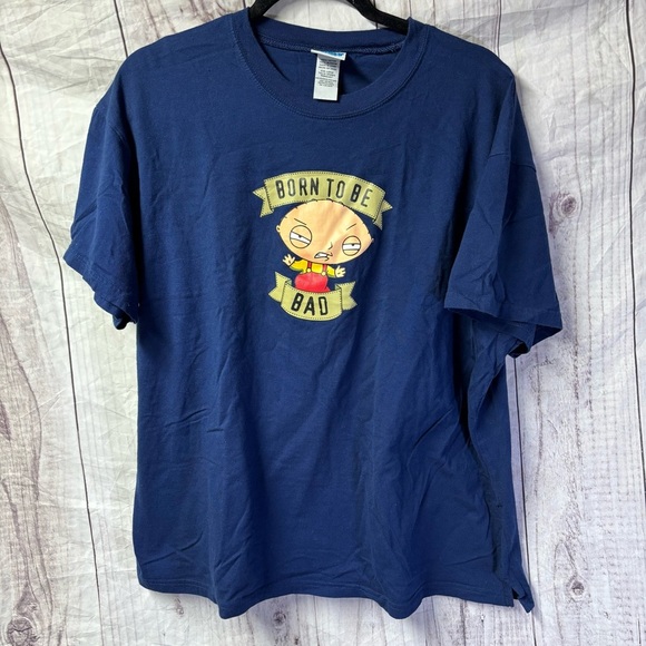 Men's Blue Graphic Vintage Family Guy T-Shirt Large - Picture 1 of 7